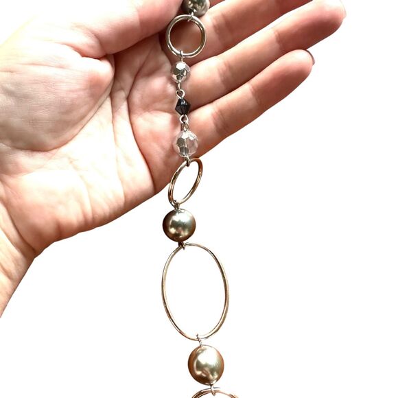 LIA SOPHIA Silver/Blue‎ Beaded Long Necklace - Picture 3 of 4